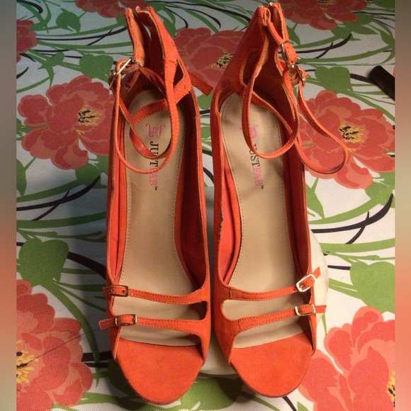 JUSTFAB coral red high heels.❤️❤️6X $15.00 - Picture 5 of 13